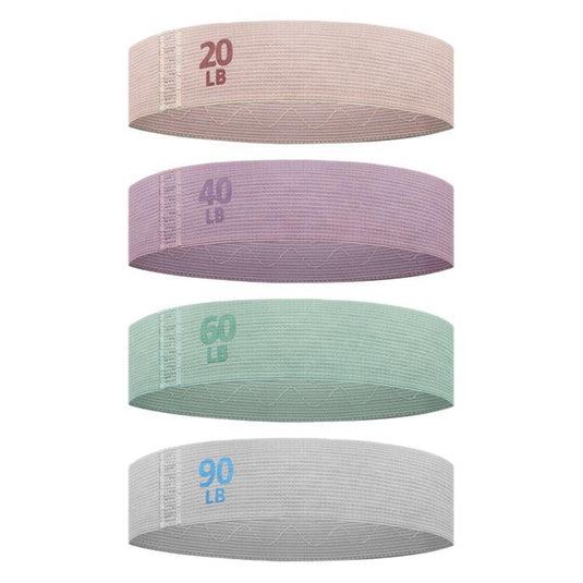 Translation missing: en.Colorful Fabric Resistance Bands for Legs and Glutes - Set of 4 Non-Slip Workout Loops