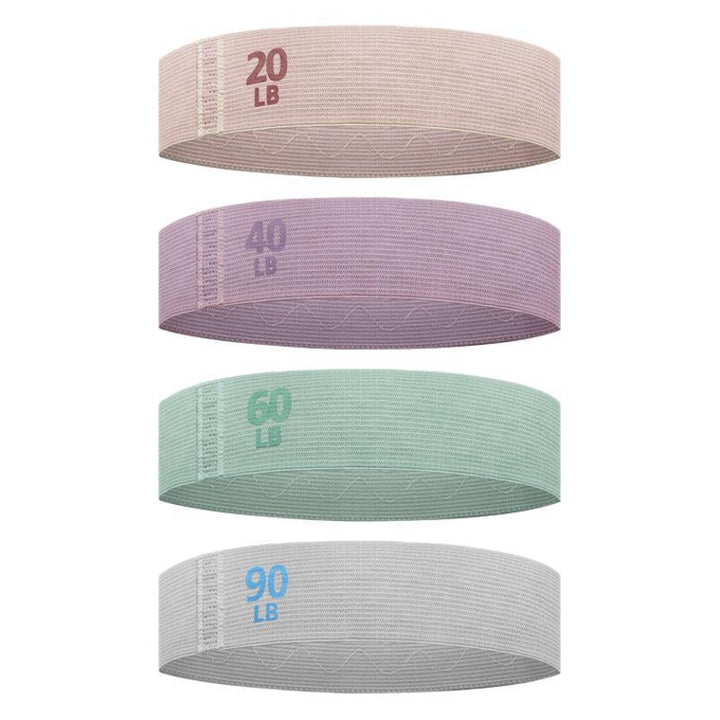 Translation missing: en.Colorful Fabric Resistance Bands for Legs and Glutes - Set of 4 Non-Slip Workout Loops