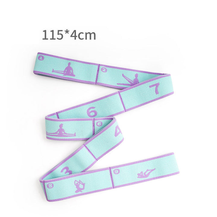 Translation missing: en.Blue and Purple 9-Loop Yoga Stretch Strap - Numbered Band for Flexibility and Physical Therapy
