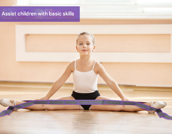 Translation missing: en.Blue and Purple 9-Loop Yoga Stretch Strap - Numbered Band for Flexibility and Physical Therapy