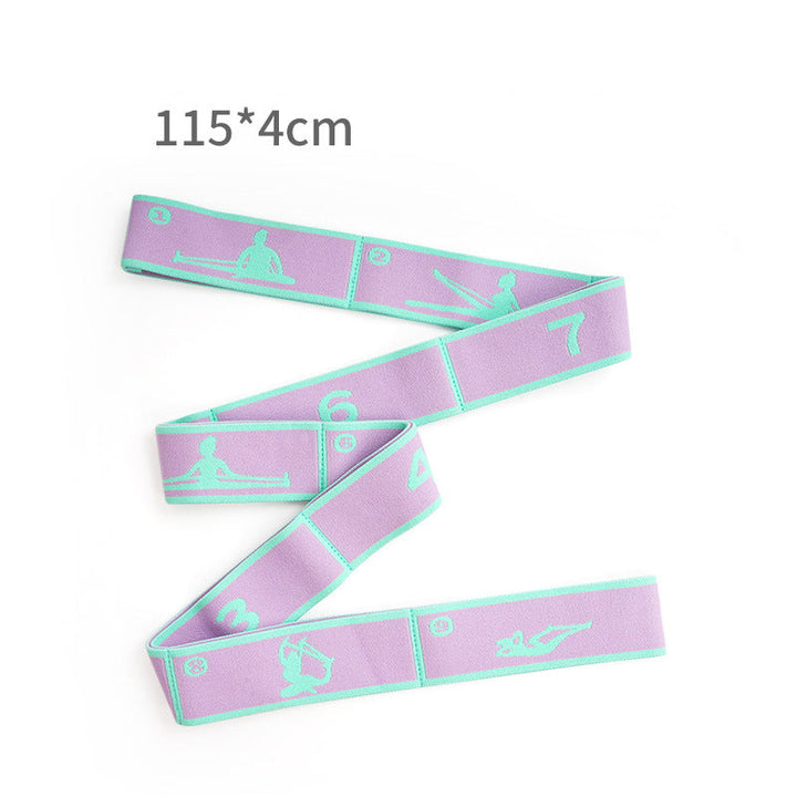 Translation missing: en.Pink and Blue 9-Loop Yoga Stretch Strap - Numbered Band for Flexibility and Physical Therapy