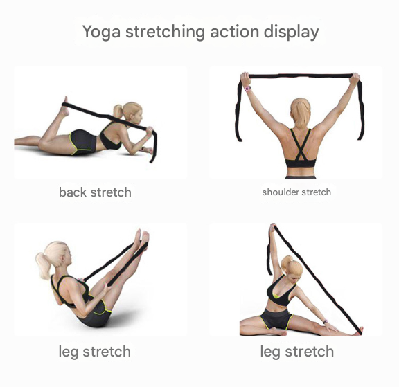 Translation missing: en.Pink and Blue 9-Loop Yoga Stretch Strap - Numbered Band for Flexibility and Physical Therapy