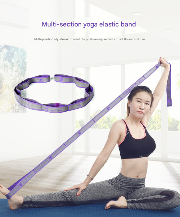 Translation missing: en.Pink 9-Loop Yoga Stretch Strap - Numbered Band for Flexibility and Physical Therapy