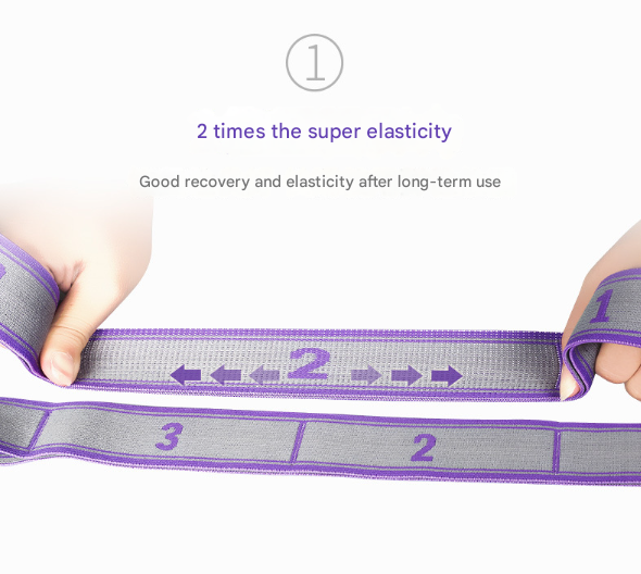 Translation missing: en.Purple 9-Loop Yoga Stretch Strap - Numbered Band for Flexibility and Physical Therapy