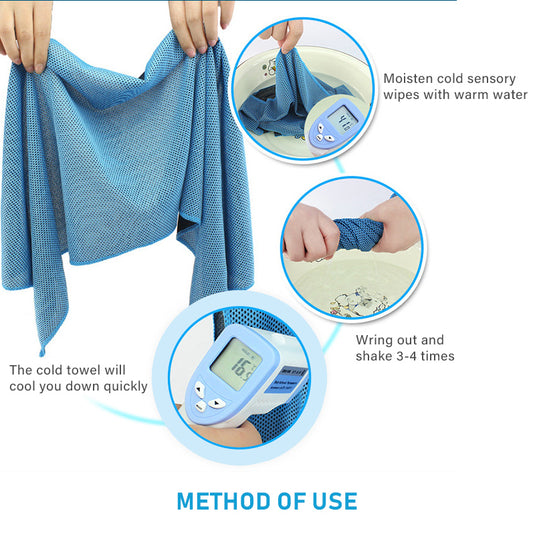 Translation missing: en.Rose red 5 Pack Instant Cooling Towel Set Soft Breathable Sports Sweat Towel for Gym Yoga Running Hiking and Outdoor Activities 30x80cm