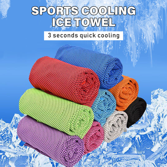 Translation missing: en.Orange 5 Pack Instant Cooling Towel Set Soft Breathable Sports Sweat Towel for Gym Yoga Running Hiking and Outdoor Activities 30x80cm