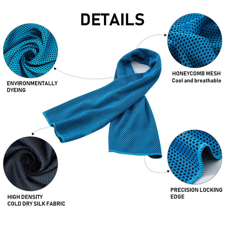 Translation missing: en.Orange 5 Pack Instant Cooling Towel Set Soft Breathable Sports Sweat Towel for Gym Yoga Running Hiking and Outdoor Activities 30x80cm