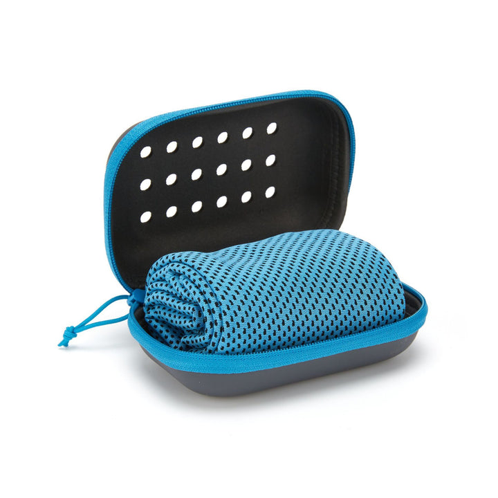 Translation missing: en.2-PCS Sky blue Instant Cooling Towel with EVA Case 30x90cm Breathable Ice Silk Sports Towel Quick Dry for Gym Yoga and Outdoor Workouts