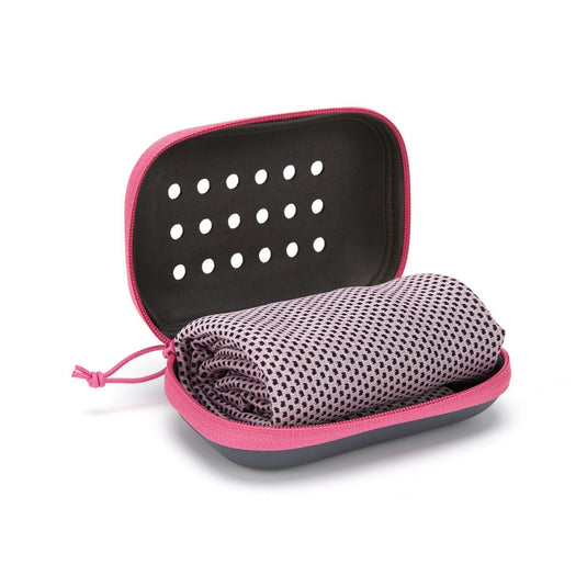 Translation missing: en.2-PCS pink Instant Cooling Towel with EVA Case 30x90cm Breathable Ice Silk Sports Towel Quick Dry for Gym Yoga and Outdoor Workouts