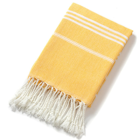 Translation missing: en.3 Pack Turkish Style Beach Towel Set 90x180cm - Quick Dry Lightweight Large Peshtemal Bath Sheet with Tassels - Rose red, Yellow &amp; Light Yellow