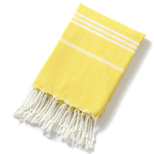 Translation missing: en.3 Pack Turkish Style Beach Towel Set 90x180cm - Quick Dry Lightweight Large Peshtemal Bath Sheet with Tassels - Rose red, Yellow &amp; Light Yellow