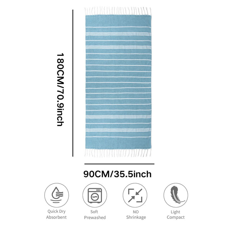 Translation missing: en.3 Pack Turkish Style Beach Towel Set 90x180cm - Quick Dry Lightweight Large Peshtemal Bath Sheet with Tassels - Rose red, Yellow &amp; Light Yellow