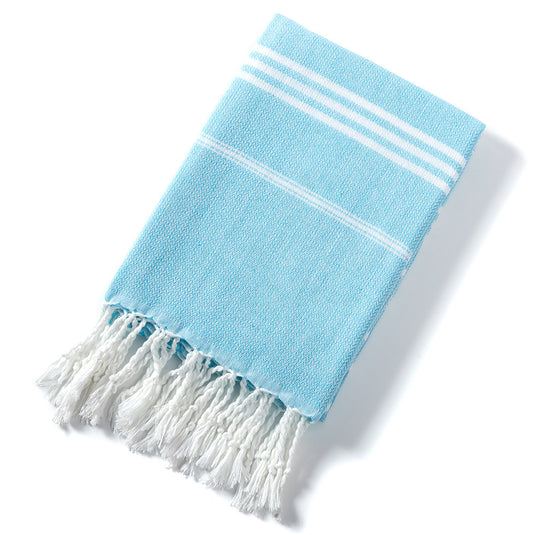Translation missing: en.3 Pack Turkish Style Beach Towel Set 90x180cm - Quick Dry Lightweight Large Peshtemal Bath Sheet with Tassels - Red, Light Purple &amp; Light Blue