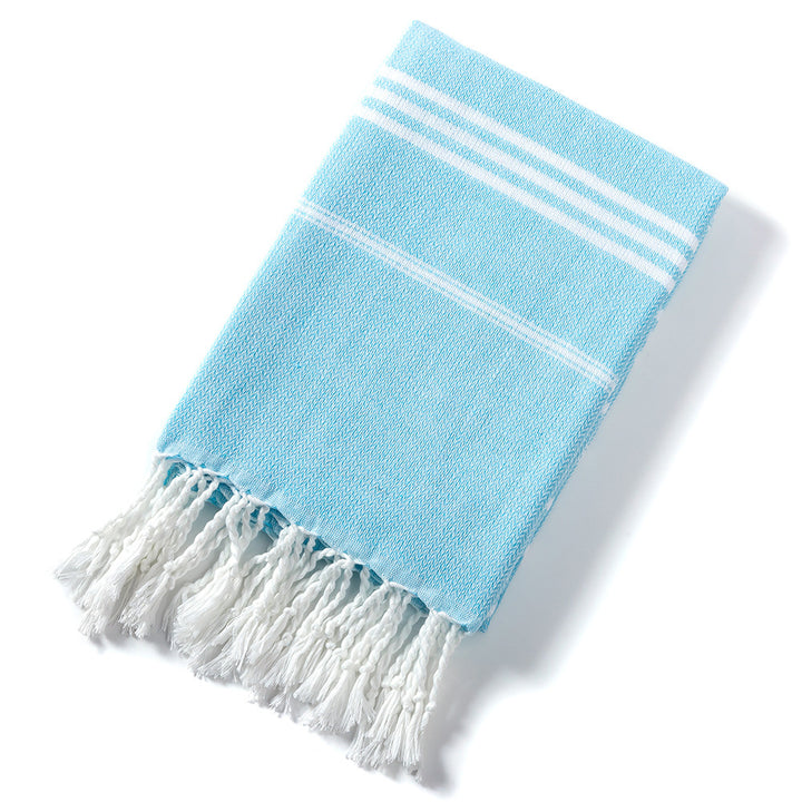 Translation missing: en.3 Pack Turkish Style Beach Towel Set 90x180cm - Quick Dry Lightweight Large Peshtemal Bath Sheet with Tassels - Red, Light Purple &amp; Light Blue