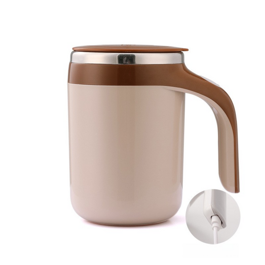 Translation missing: en.380ML Coffee-Brown Magnetic Self-Stirring Coffee Mug - USB Charging, Leak-Proof Stainless Steel Electric Mixer Cup for Coffee &amp; Milk