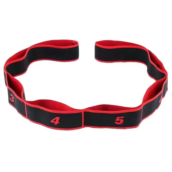 Translation missing: en.Red 3 Pack Multi-Loop Yoga Stretching Strap with Numbered Sections 90cm Elastic Resistance Band for Dance Pilates Body Sculpting Australian Fitness Gear