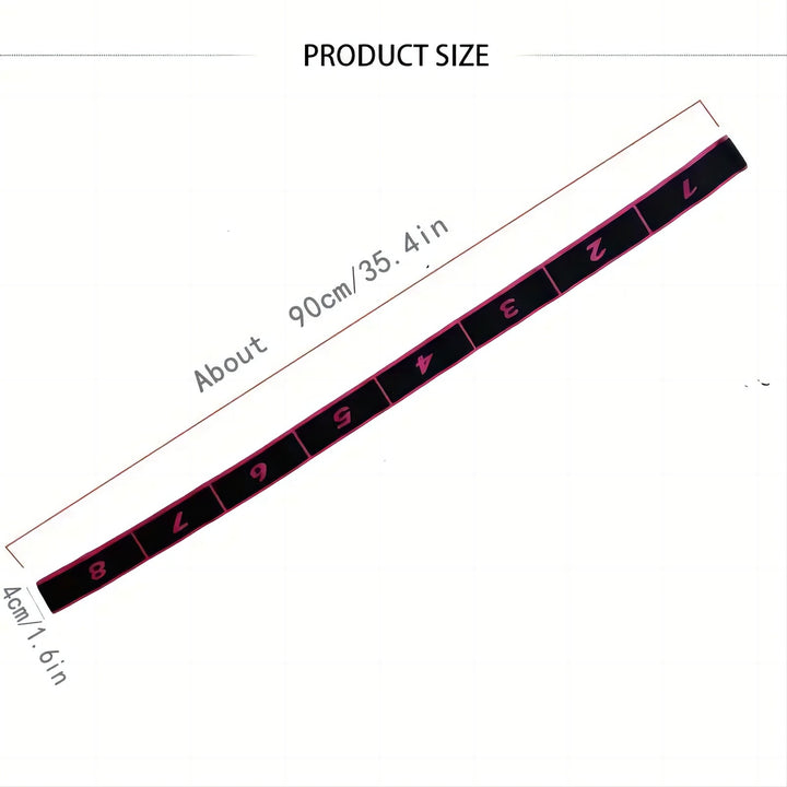 Translation missing: en.Red 3 Pack Multi-Loop Yoga Stretching Strap with Numbered Sections 90cm Elastic Resistance Band for Dance Pilates Body Sculpting Australian Fitness Gear