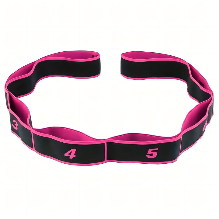 Translation missing: en.Pink 3 Pack Multi-Loop Yoga Stretching Strap with Numbered Sections 90cm Elastic Resistance Band for Dance Pilates Body Sculpting Australian Fitness Gear