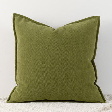 Translation missing: en.Olive green Nordic Herringbone Chenille Pillowcases 2 Pack 45x45cm for Sofa and Bed Soft Decorative Cushion Covers No Inserts Included Local Standard Fit Home Styling