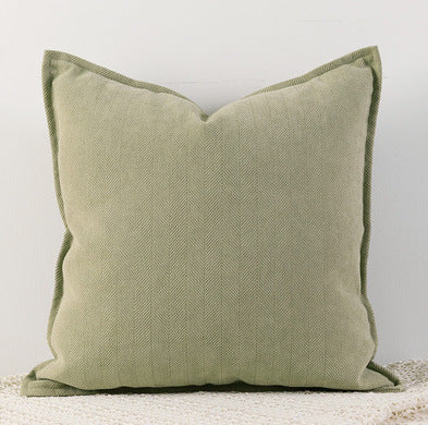 Translation missing: en.Yellowish-green Nordic Herringbone Chenille Pillowcases 2 Pack 45x45cm for Sofa and Bed Soft Decorative Cushion Covers No Inserts Included Local Standard Fit Home Styling