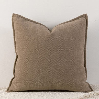 Translation missing: en.Coffee brown Nordic Herringbone Chenille Pillowcases 2 Pack 45x45cm for Sofa and Bed Soft Decorative Cushion Covers No Inserts Included Local Standard Fit Home Styling