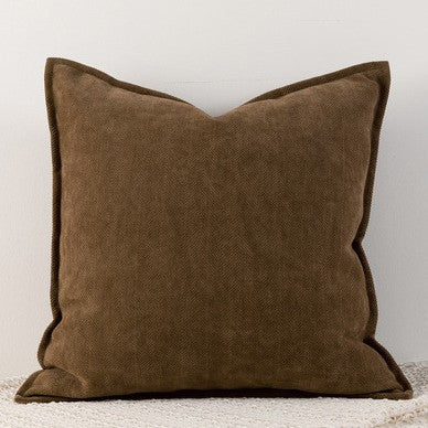 Translation missing: en.Mint chocolate Nordic Herringbone Chenille Pillowcases 2 Pack 45x45cm for Sofa and Bed Soft Decorative Cushion Covers No Inserts Included Local Standard Fit Home Styling