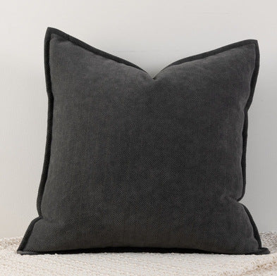 Translation missing: en.Dark grey Nordic Herringbone Chenille Pillowcases 2 Pack 45x45cm for Sofa and Bed Soft Decorative Cushion Covers No Inserts Included Local Standard Fit Home Styling