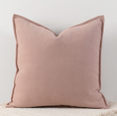 Translation missing: en.Dirty Pink Nordic Herringbone Chenille Pillowcases 2 Pack 45x45cm for Sofa and Bed Soft Decorative Cushion Covers No Inserts Included Local Standard Fit Home Styling