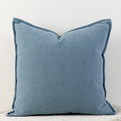 Translation missing: en.Hazy Blue Nordic Herringbone Chenille Pillowcases 2 Pack 45x45cm for Sofa and Bed Soft Decorative Cushion Covers No Inserts Included Local Standard Fit Home Styling