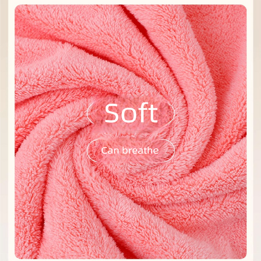 Translation missing: en.Light green Coral Fleece Thick Towel and Bath Towel Set – 4 Face Towels and 2 Bath Towels in Solid Colors, Highly Absorbent and Ultra-Soft for Home Use