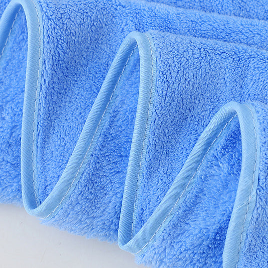 Translation missing: en.Pink Coral Fleece Thick Towel and Bath Towel Set – 4 Face Towels and 2 Bath Towels in Solid Colors, Highly Absorbent and Ultra-Soft for Home Use