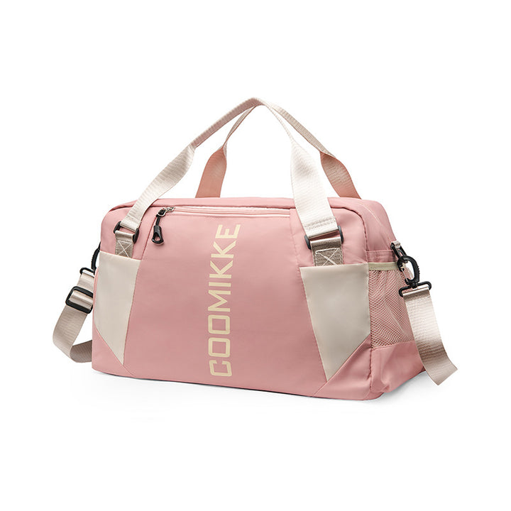 Translation missing: en.Large Travel Duffle Bag Gym Sports Weekender with Shoe Compartment Wet Pocket Lightweight Carry On Luggage Bag (Pink)