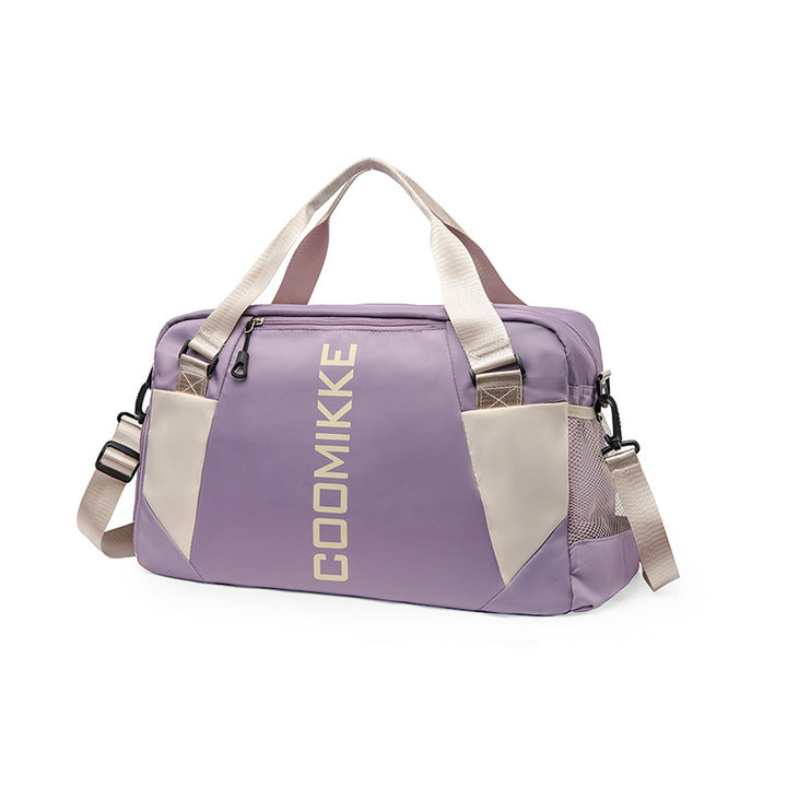 Translation missing: en.Large Travel Duffle Bag Gym Sports Weekender with Shoe Compartment Wet Pocket Lightweight Carry On Luggage Bag (Light Purple)
