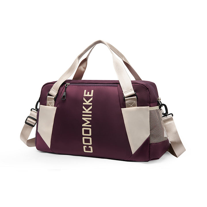 Translation missing: en.Large Travel Duffle Bag Gym Sports Weekender with Shoe Compartment Wet Pocket Lightweight Carry On Luggage Bag (Dark Purple)