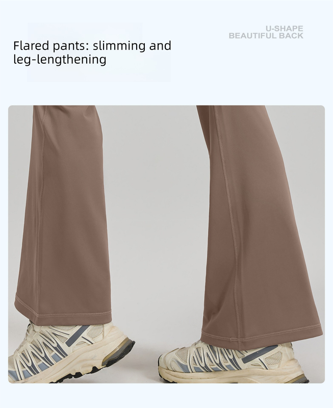 Translation missing: en.S Coffee High-Waisted Flared Yoga Pants – Sculpting &amp; Slimming Fitness Leggings