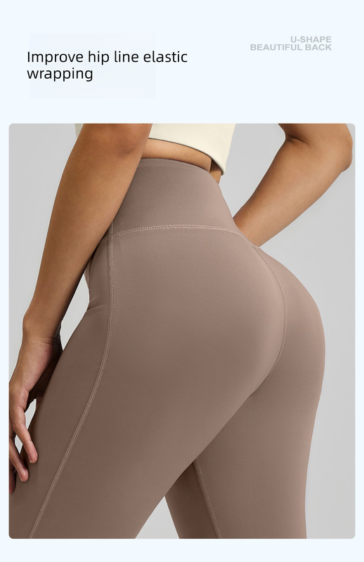 Translation missing: en.XXL Coffee High-Waisted Flared Yoga Pants – Sculpting &amp; Slimming Fitness Leggings