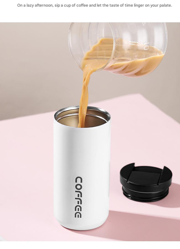 Translation missing: en.Gradient Blue Stainless Steel Coffee Mug 500ml Vacuum Insulated Travel Cup 8 Hours Heat Retention Leak-Proof Lid 304 Food-Grade Steel Portable Office Car Tumbler Reusable Gift Cup