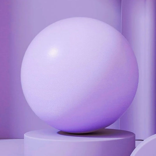 Translation missing: en.Purple Anti-Burst Yoga Exercise Ball with Manual Hand Pump - 25cm Stability Ball for Pilates Core Workouts