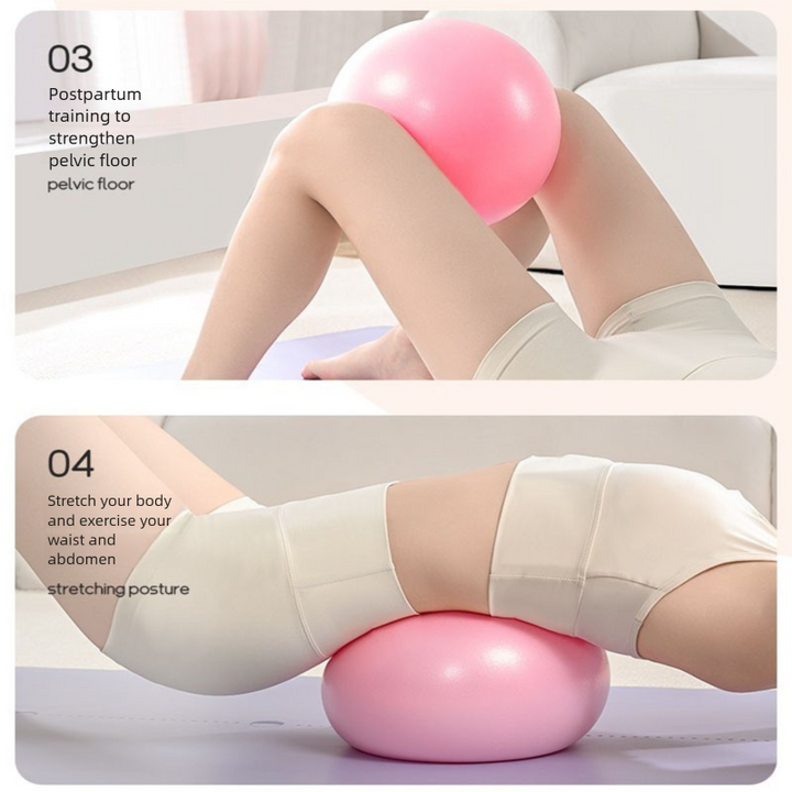 Translation missing: en.Purple Anti-Burst Yoga Exercise Ball with Manual Hand Pump - 25cm Stability Ball for Pilates Core Workouts