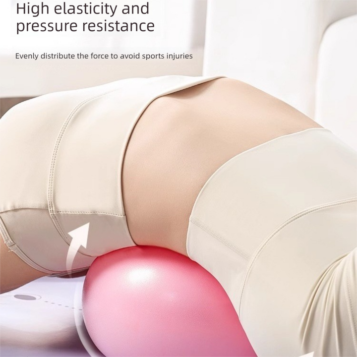 Translation missing: en.Blue Anti-Burst Yoga Exercise Ball with Manual Hand Pump - 25cm Stability Ball for Pilates Core Workouts