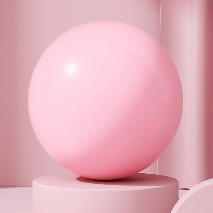 Translation missing: en.Pink Anti-Burst Yoga Exercise Ball with Manual Hand Pump - 25cm Stability Ball for Pilates Core Workouts