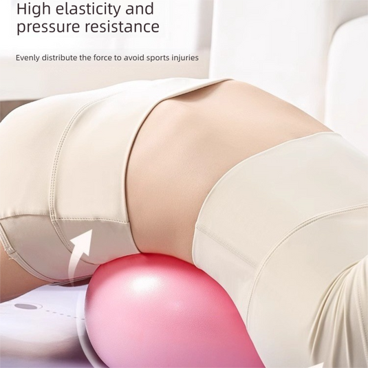 Translation missing: en.Pink Anti-Burst Yoga Exercise Ball with Manual Hand Pump - 25cm Stability Ball for Pilates Core Workouts