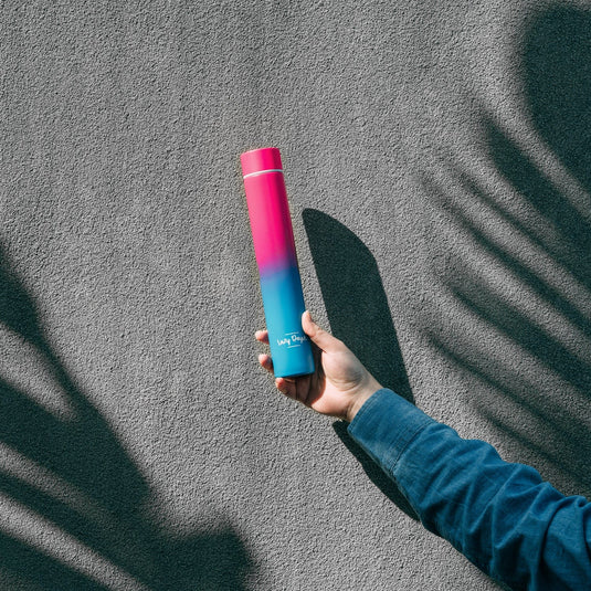 Translation missing: en.Lazy Dayz 300ml Slimline Insulated Drink Bottle - Pink Blue Ombre
