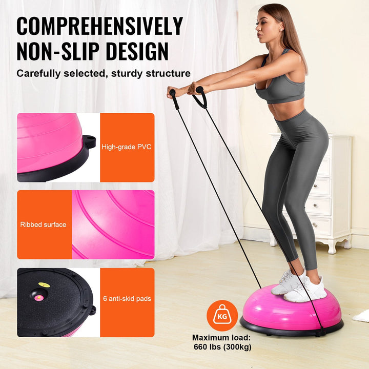 Translation missing: en.VEVOR Half Exercise Ball Trainer, 23 inch, Pink