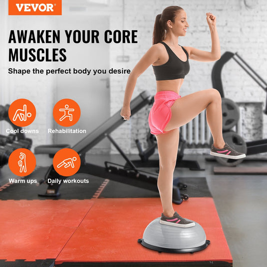 Translation missing: en.VEVOR Half Exercise Ball Trainer, 23 inch, Gray