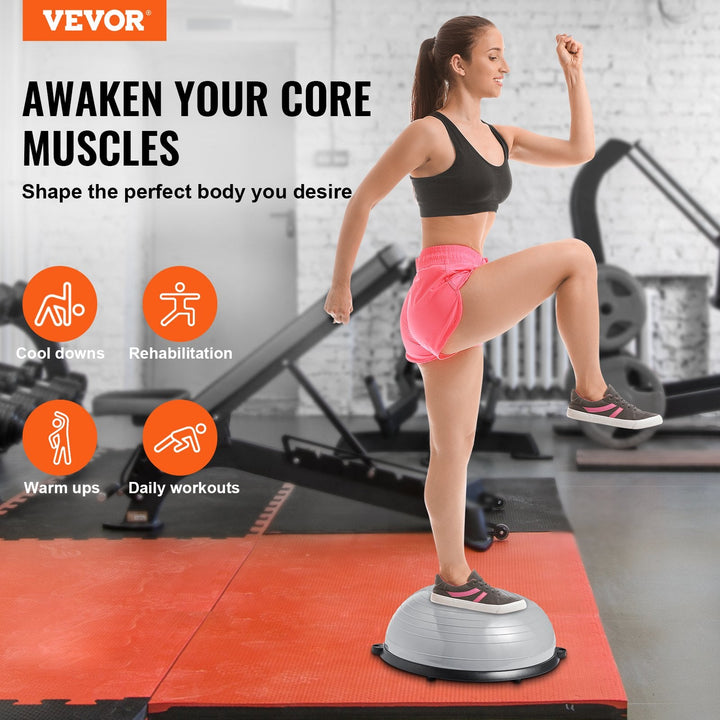 Translation missing: en.VEVOR Half Exercise Ball Trainer, 23 inch, Gray