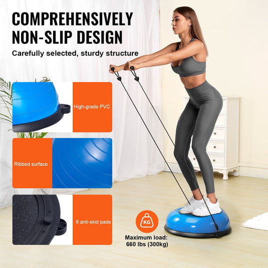 Translation missing: en.VEVOR Half Exercise Ball Trainer, 23 inch, Blue