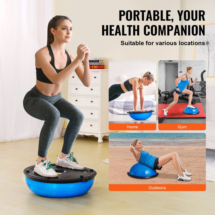 Translation missing: en.VEVOR Half Exercise Ball Trainer, 23 inch, Blue