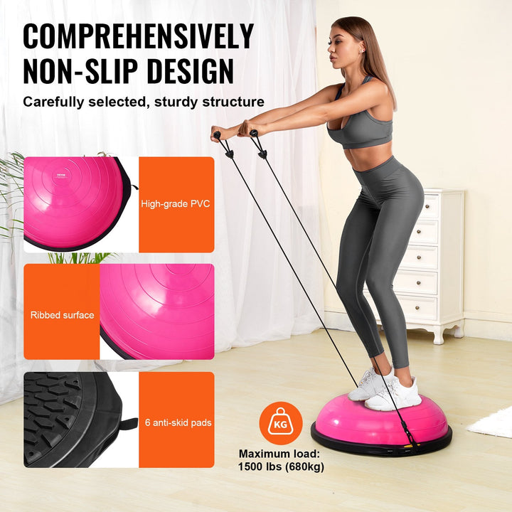 Translation missing: en.VEVOR Half Exercise Ball Trainer, 26 inch, Pink