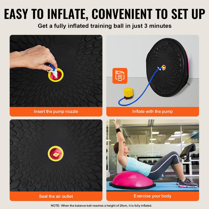 Translation missing: en.VEVOR Half Exercise Ball Trainer, 26 inch, Pink